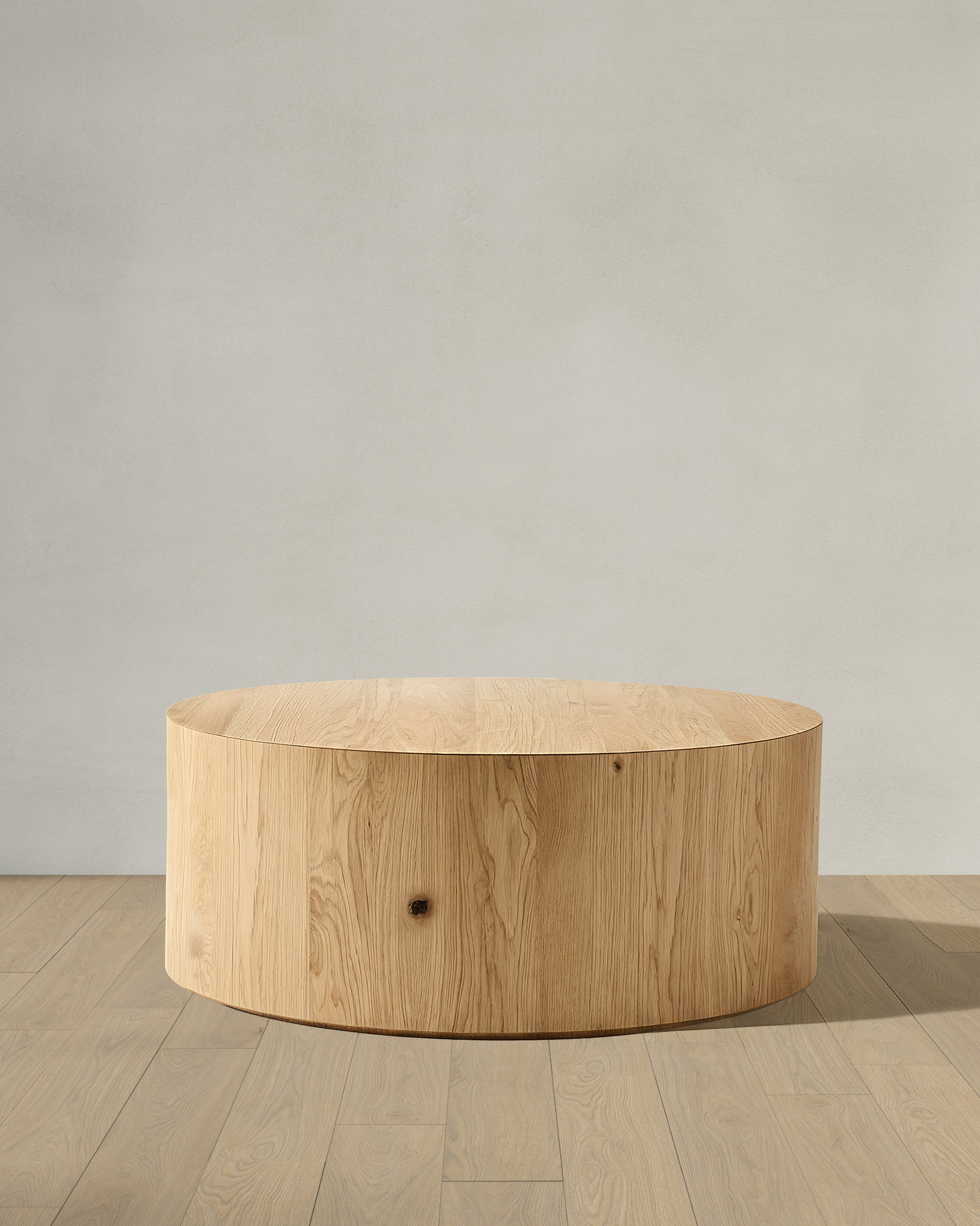 Oak Drum Coffee Table
