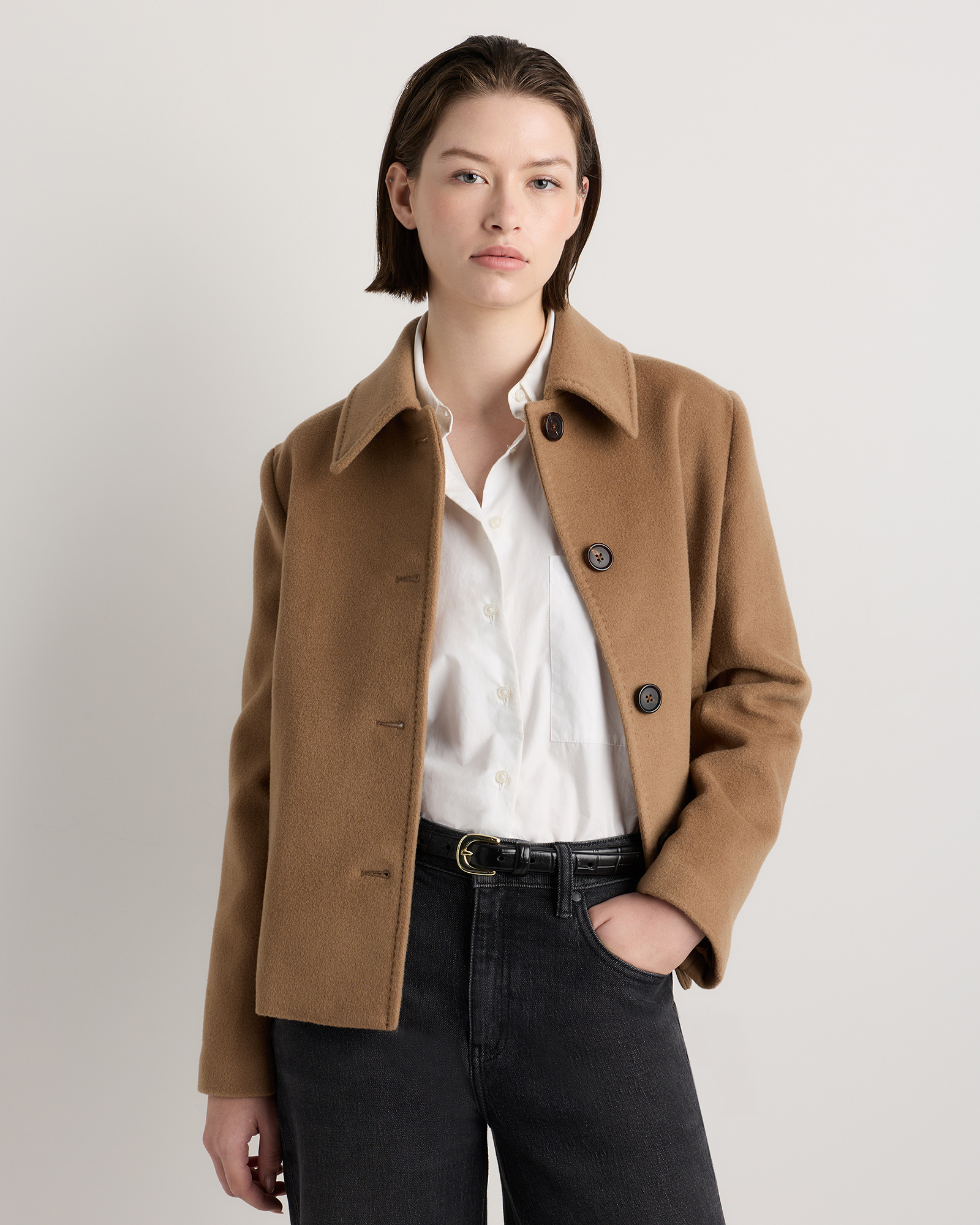 Wool Cashmere Short Coat