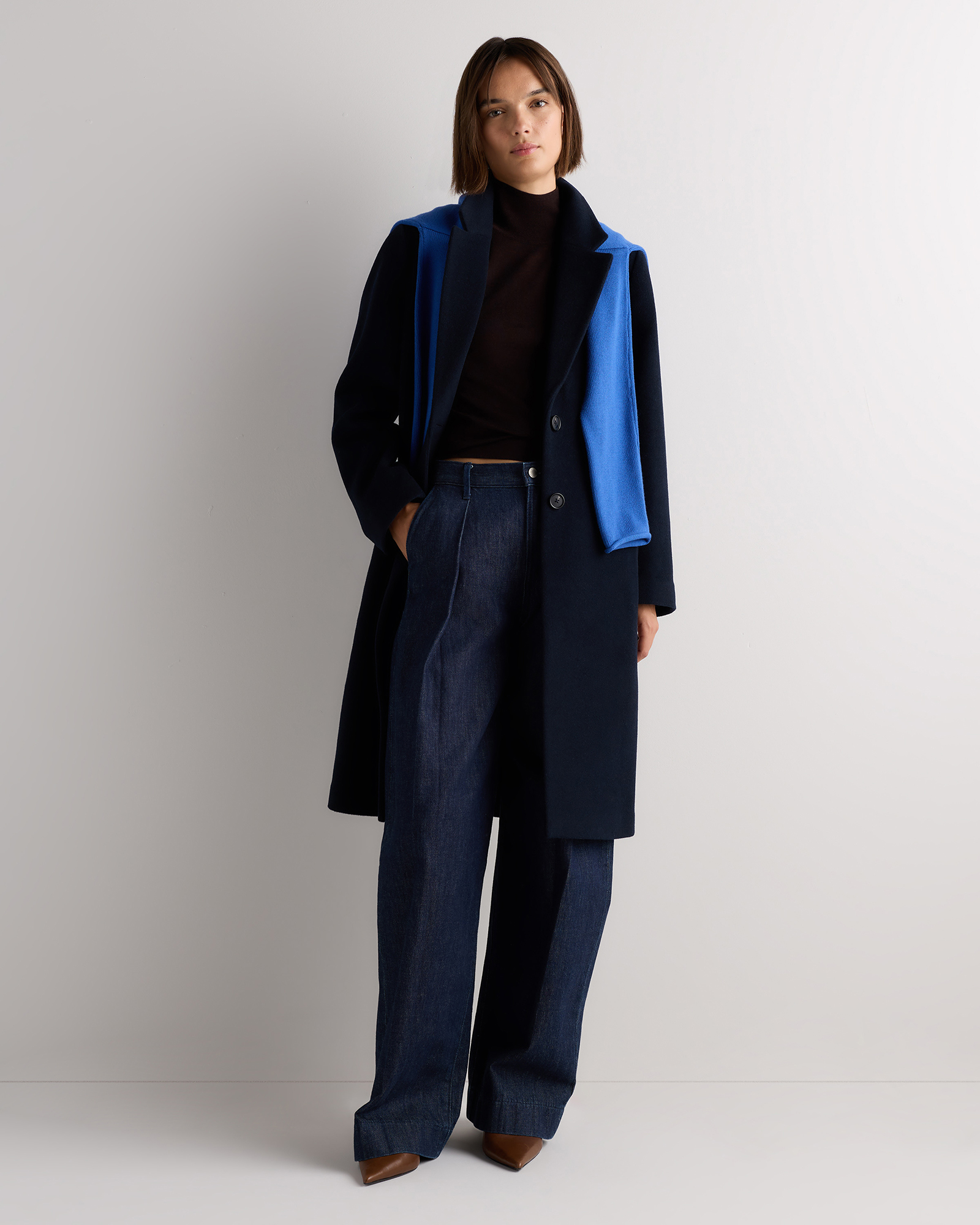 Wool Cashmere Classic Single-Breasted Coat