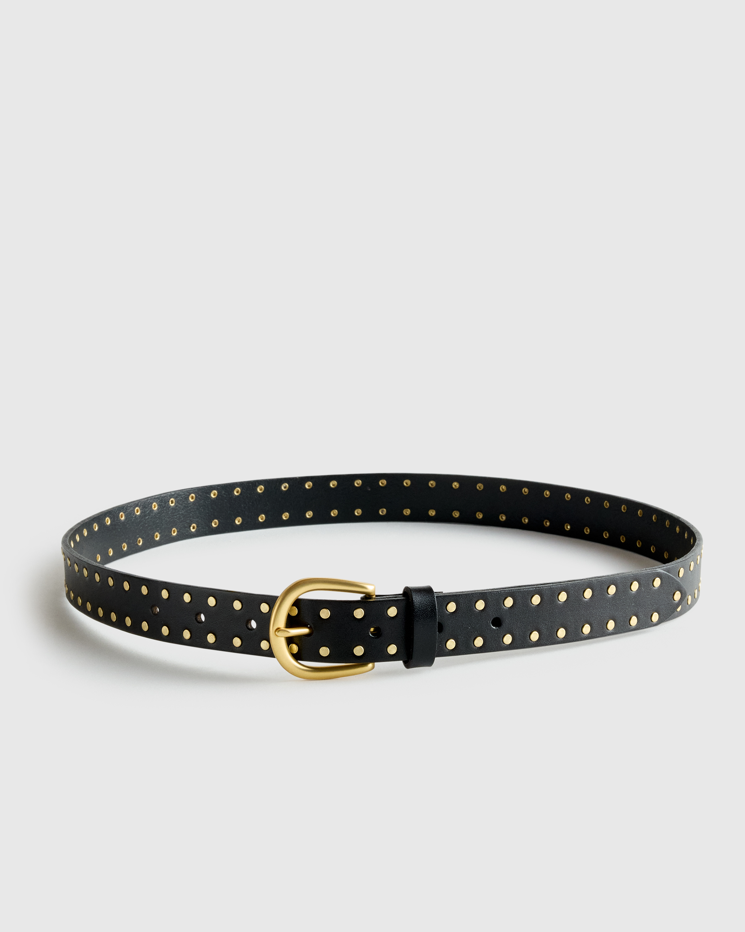 Ellie European Leather Flat Stud Belt