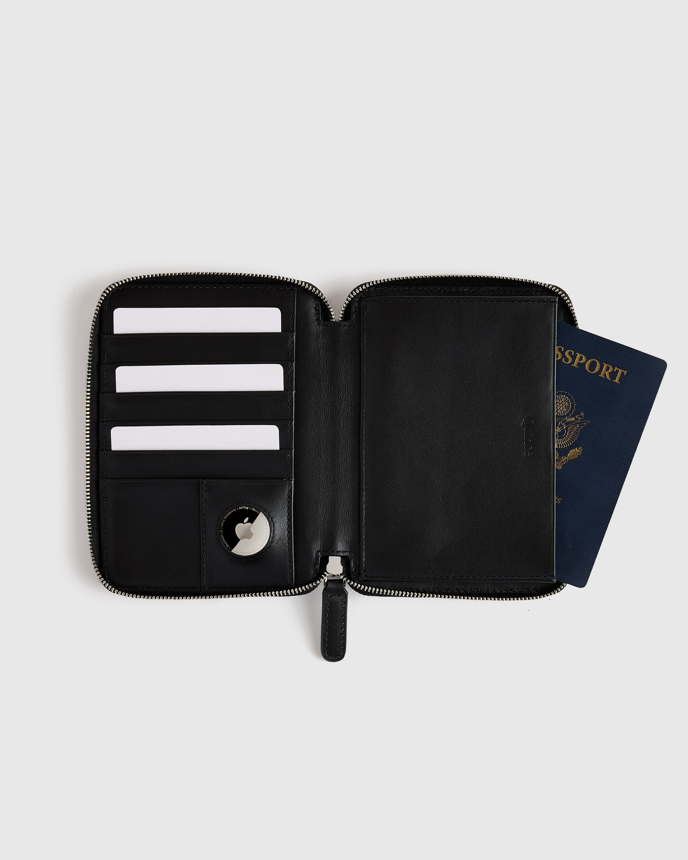 Nappa Leather RFID Zip Travel Wallet