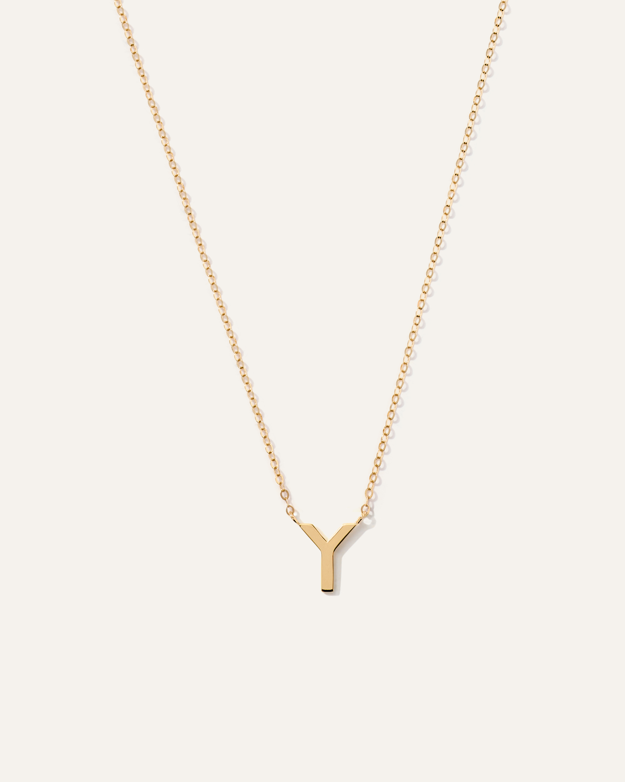 14K Gold Letter Necklace