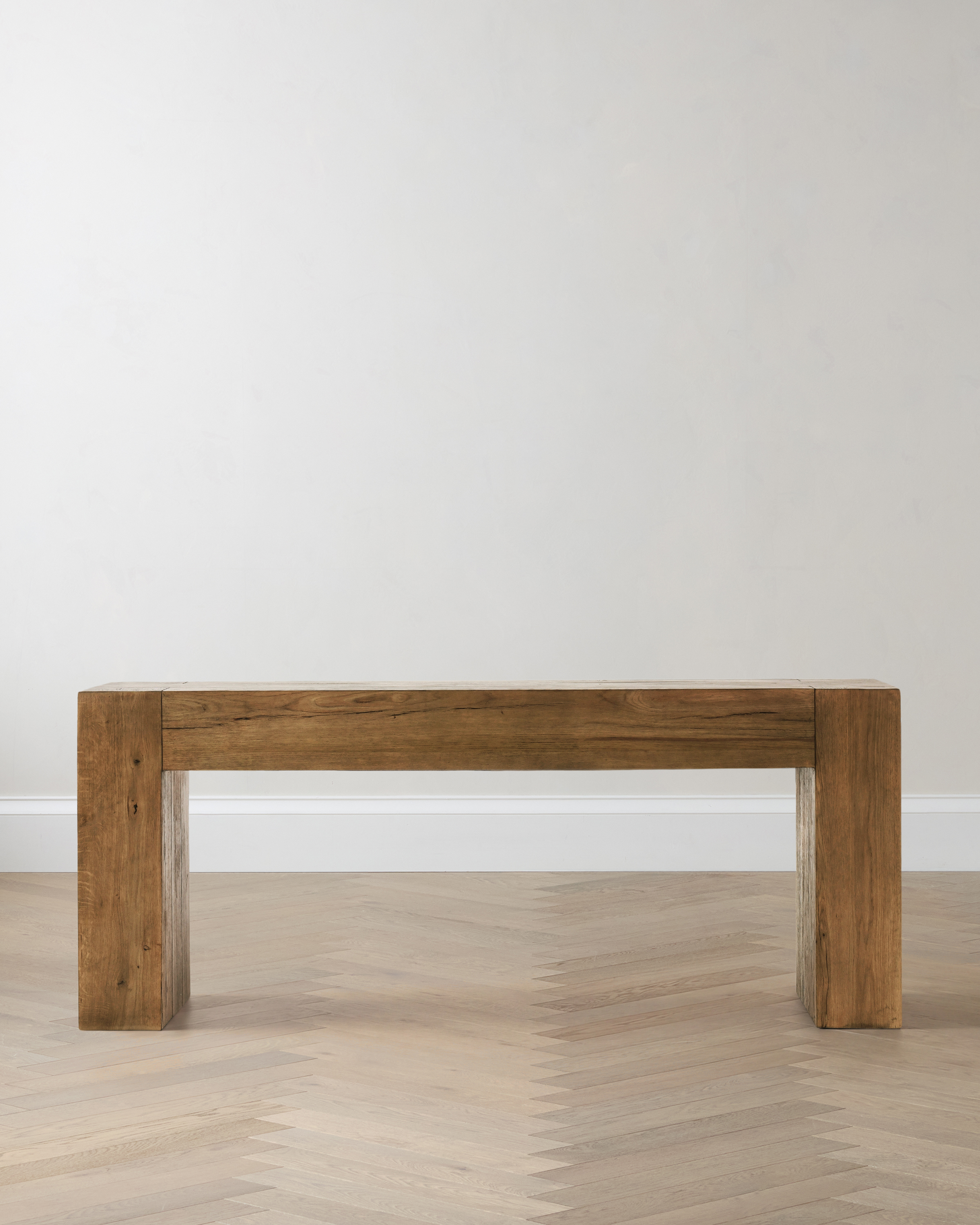 Reclaimed Oak Waterfall Console Table