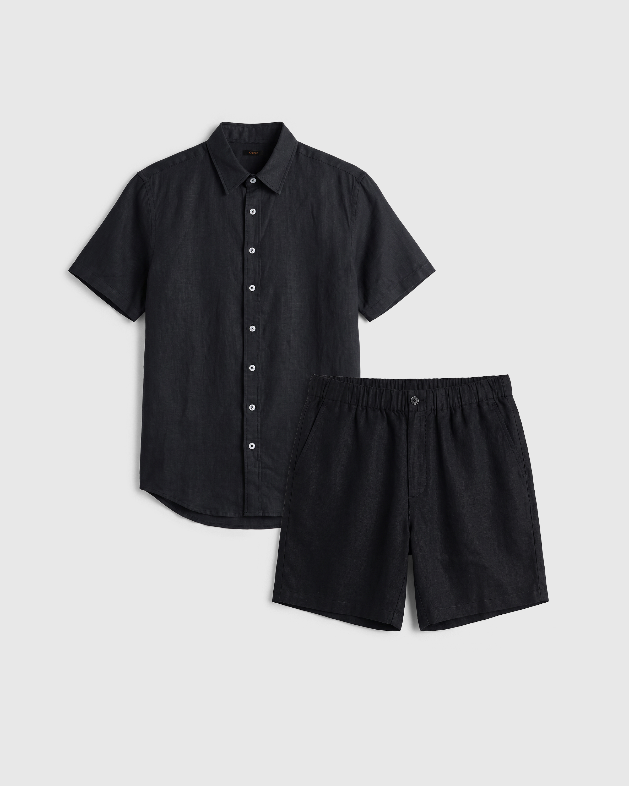 100% European Linen Shorts Set