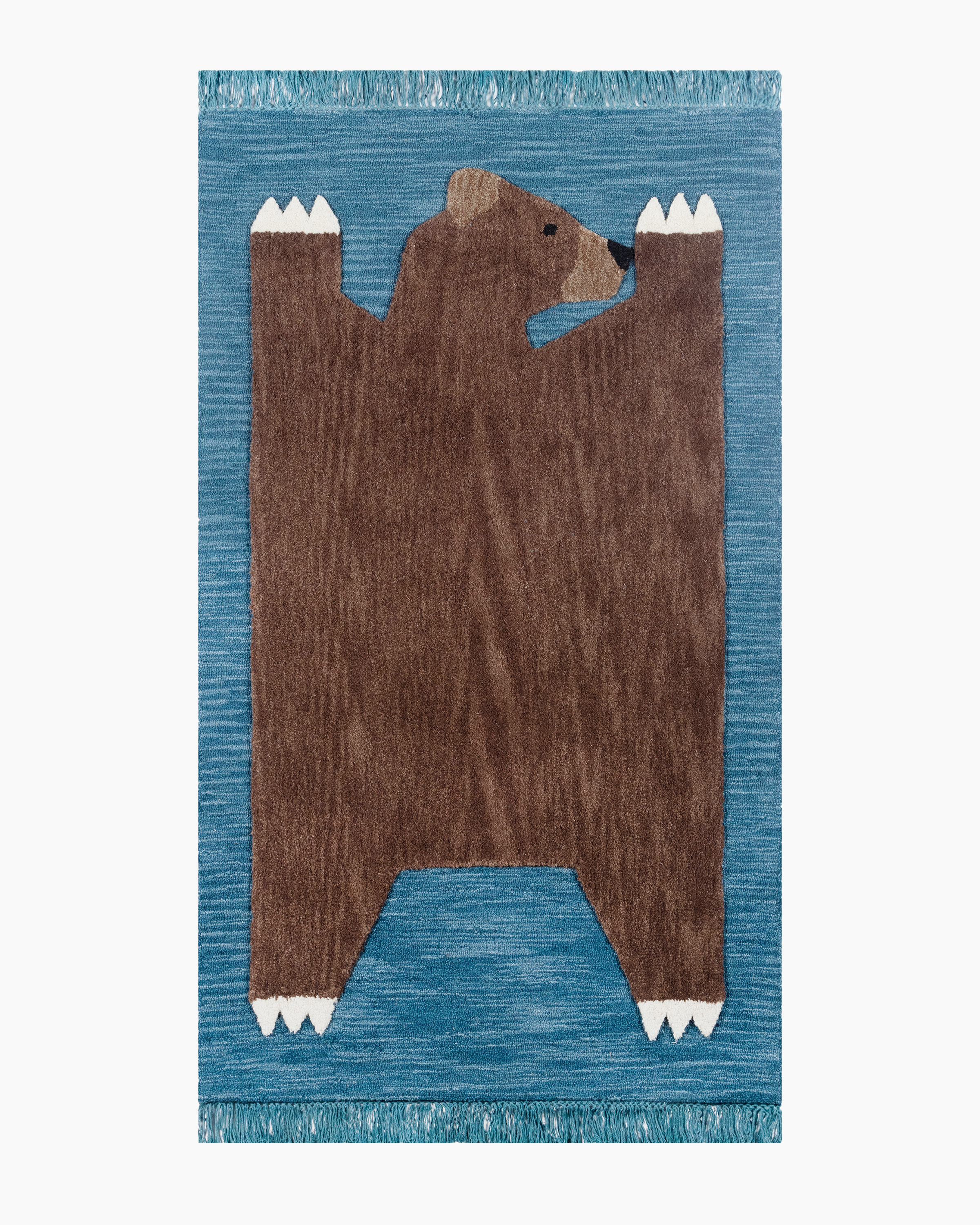 Playful Animals Hand-Tufted Wool Rug