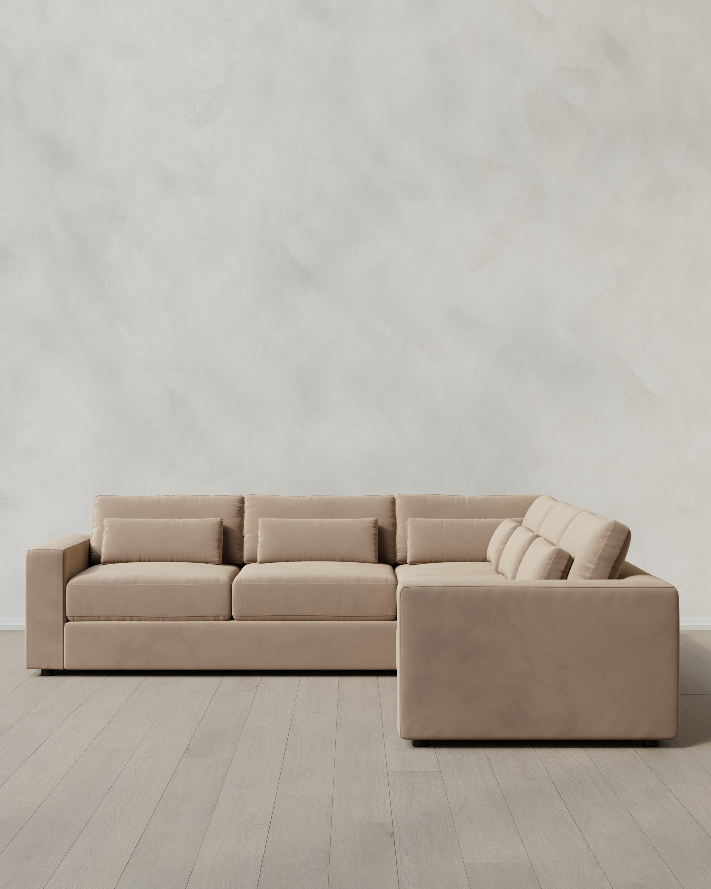 Ashford Deep Seat L Sectional in Performance Velvet
