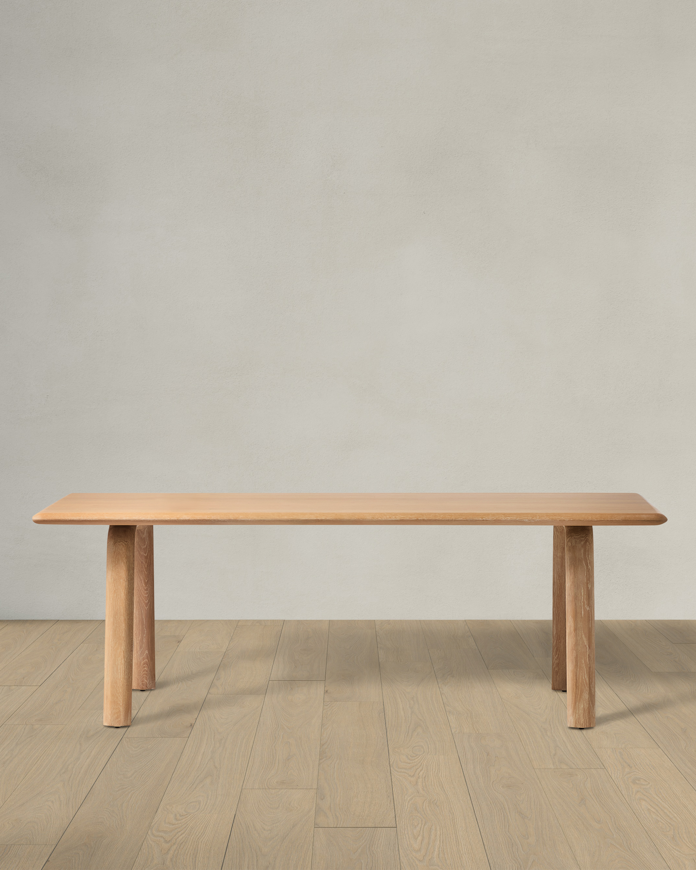 Solid Wood Dining Table with Rounded Legs