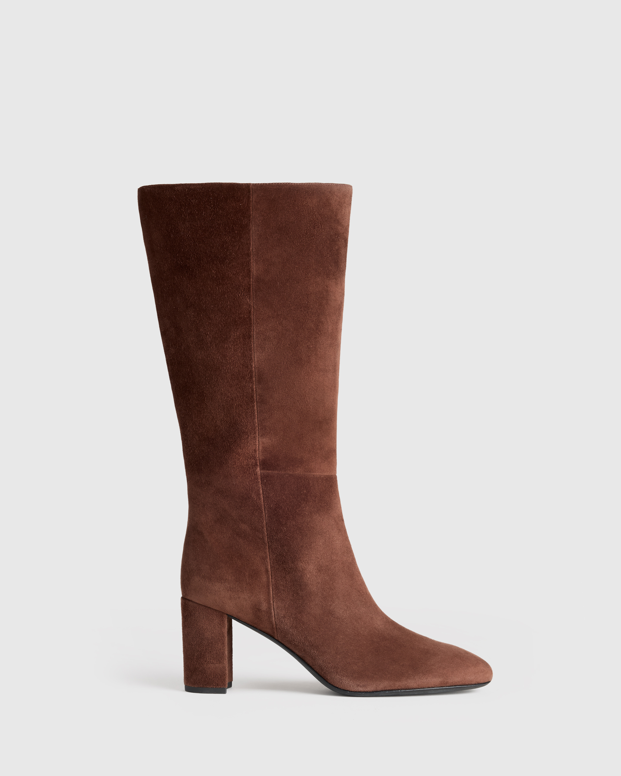 Italian Suede Block Heel Boots