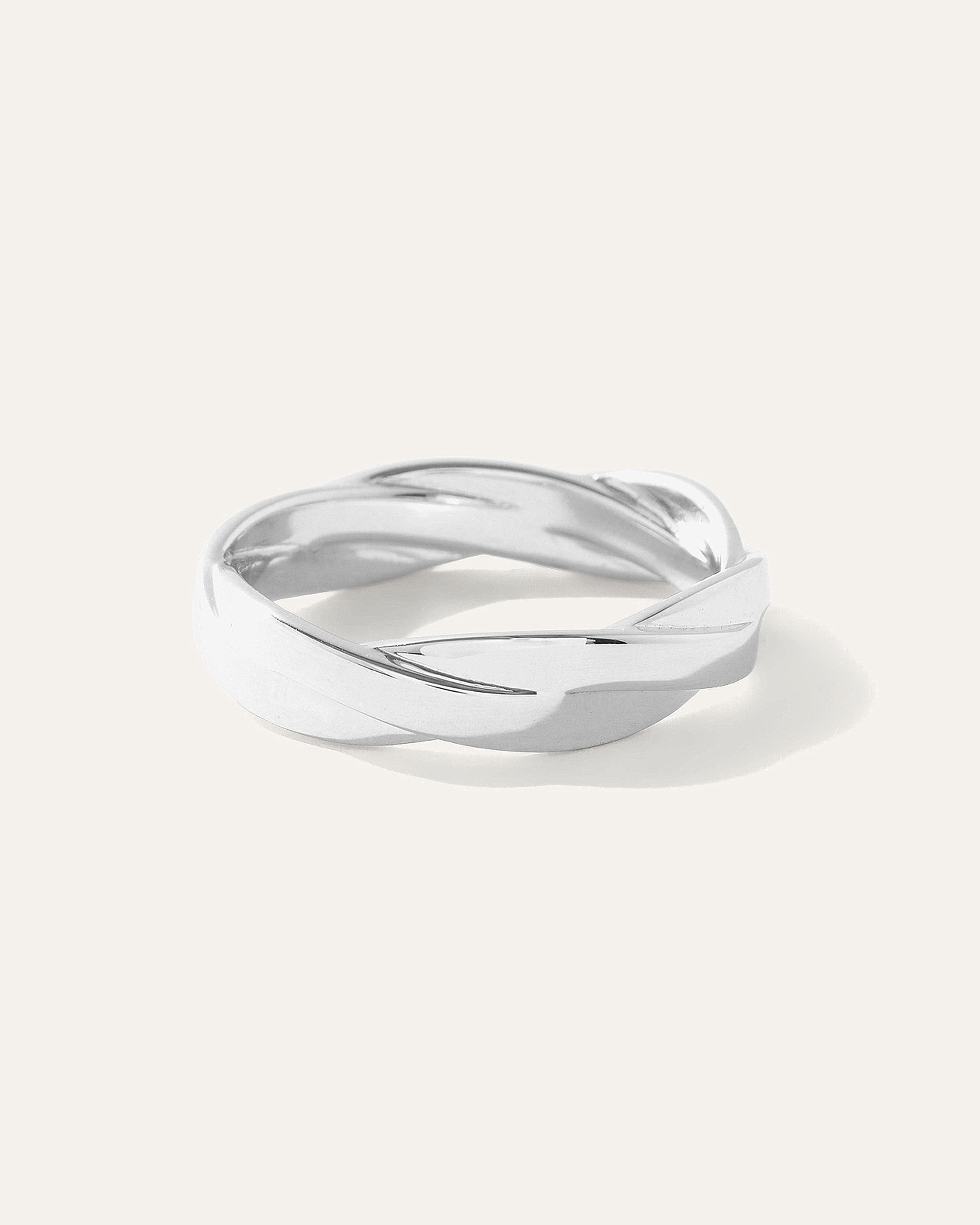 Silver Twisted Cable Band