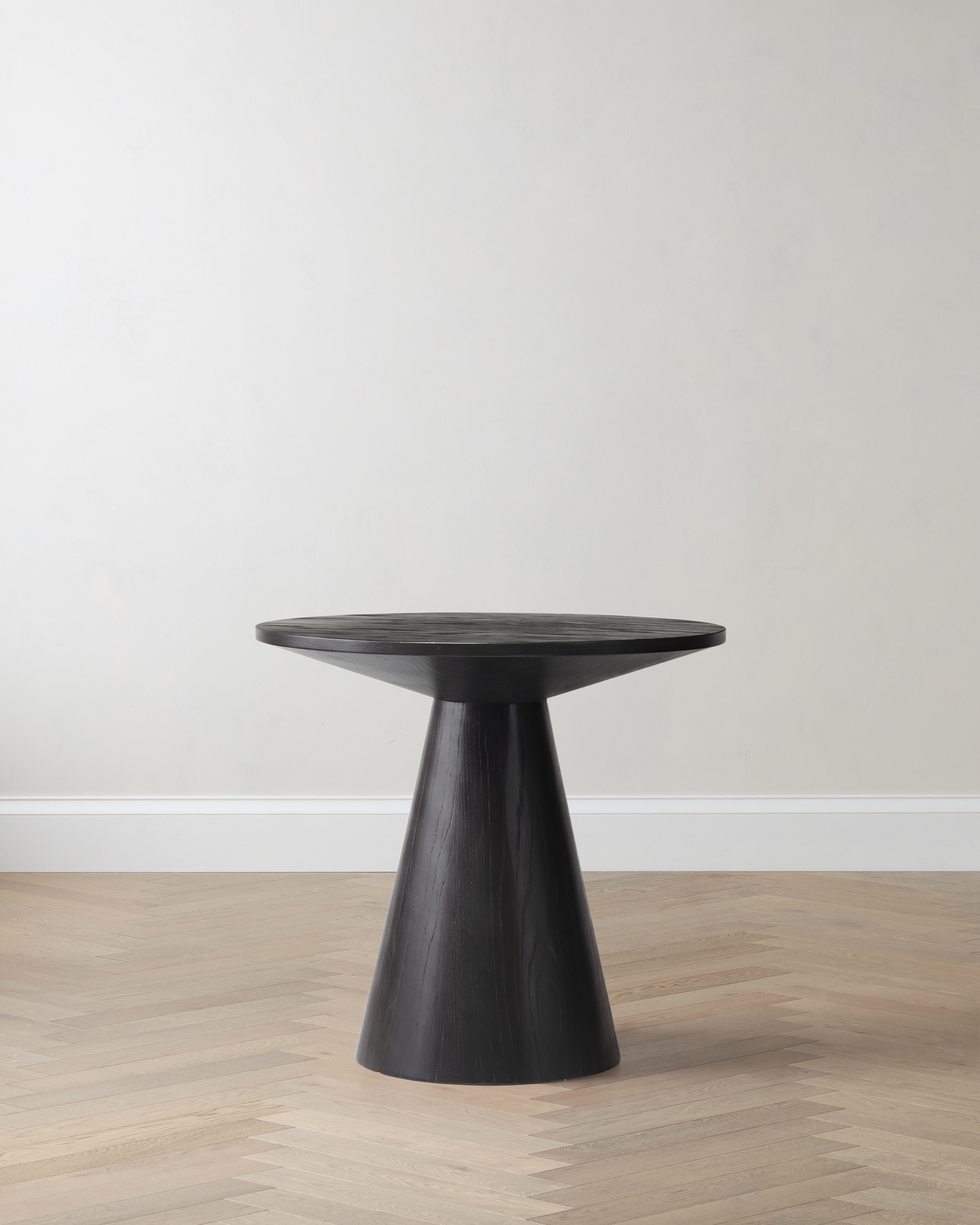 Oak Pedestal End Table