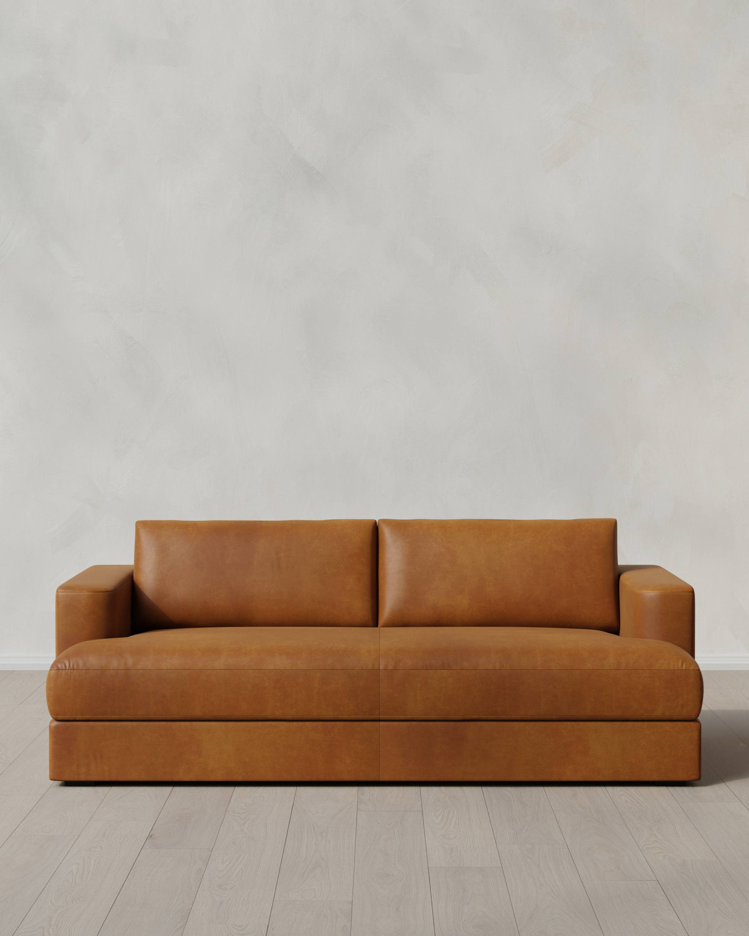 Sierra Curved Arm Sofa in Leather