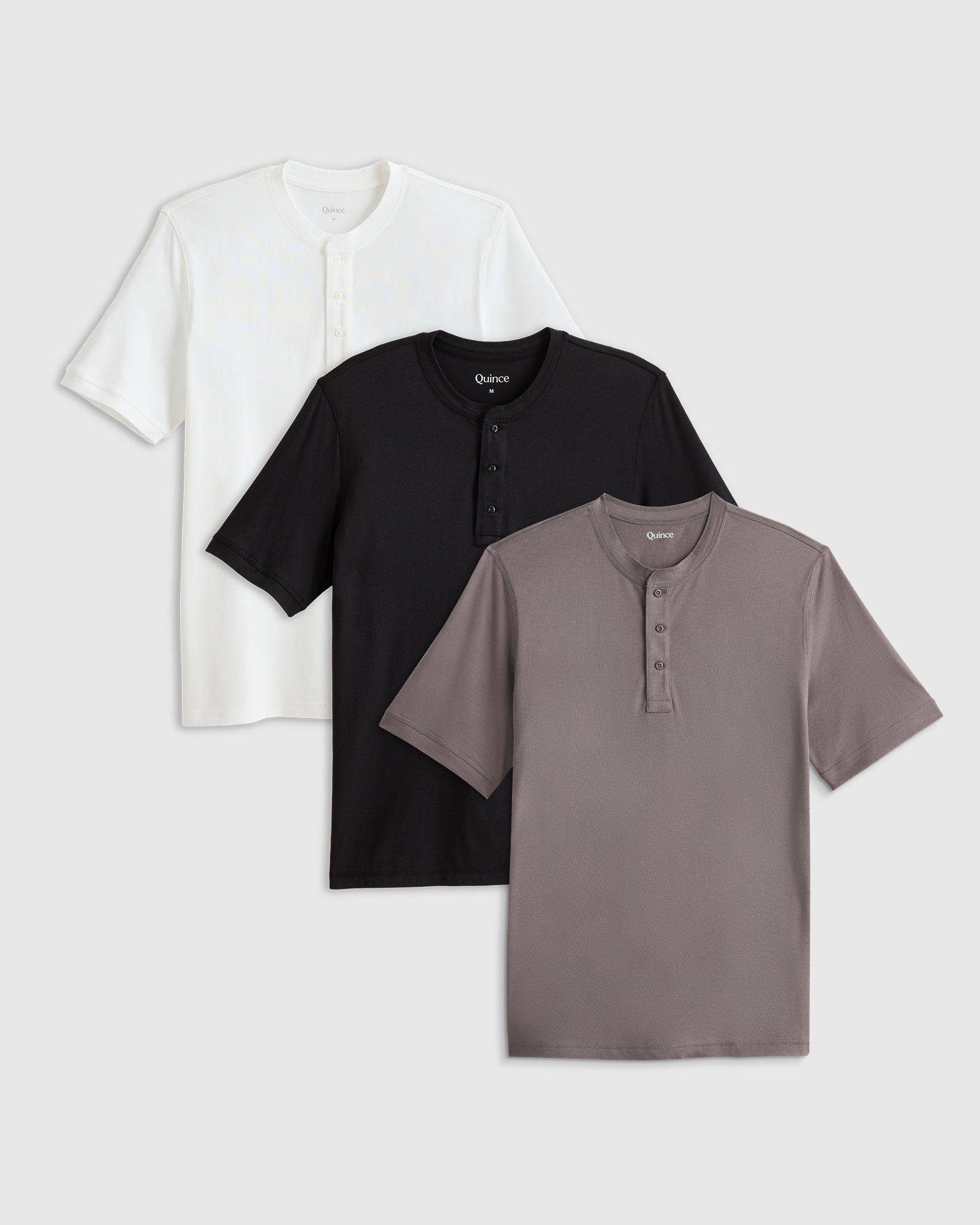 Men's Cotton Modal Short Sleeve Henley Tee 3 Pack Bundle