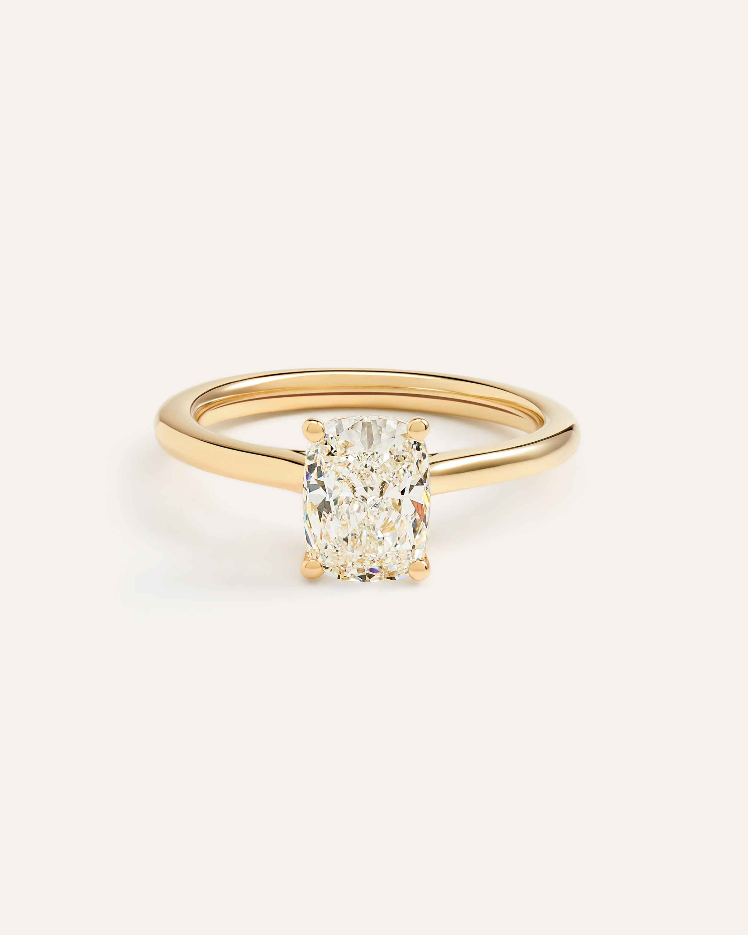 Lab Grown Diamond Elongated Cushion Trellis Cathedral Engagement Ring - 1.5ct