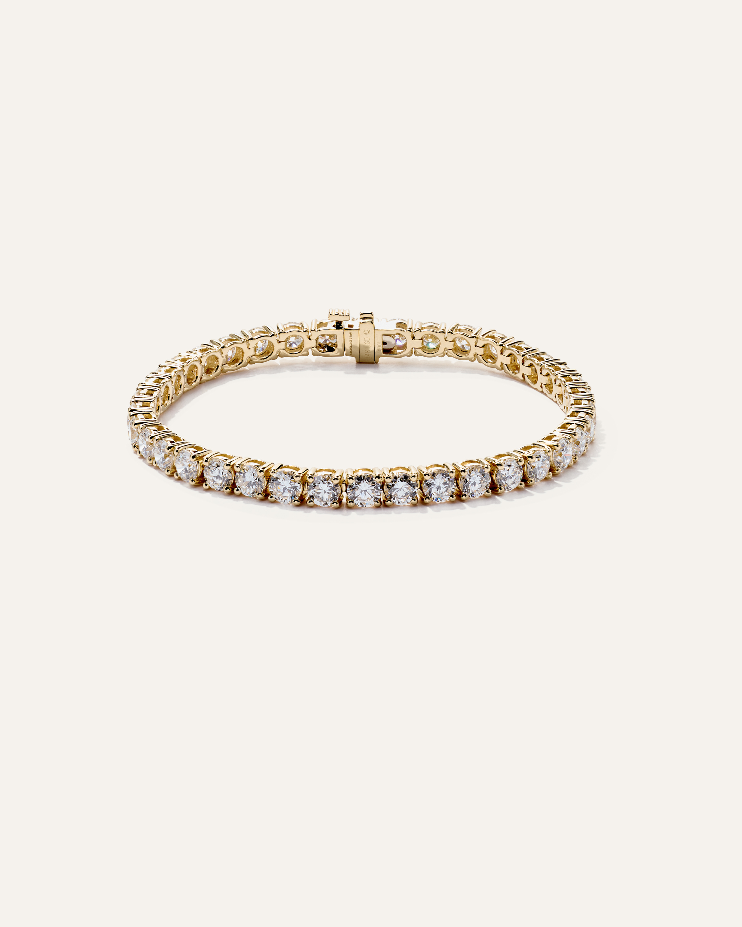 14K Gold Lab Grown Diamond Tennis Bracelet - 10ctw