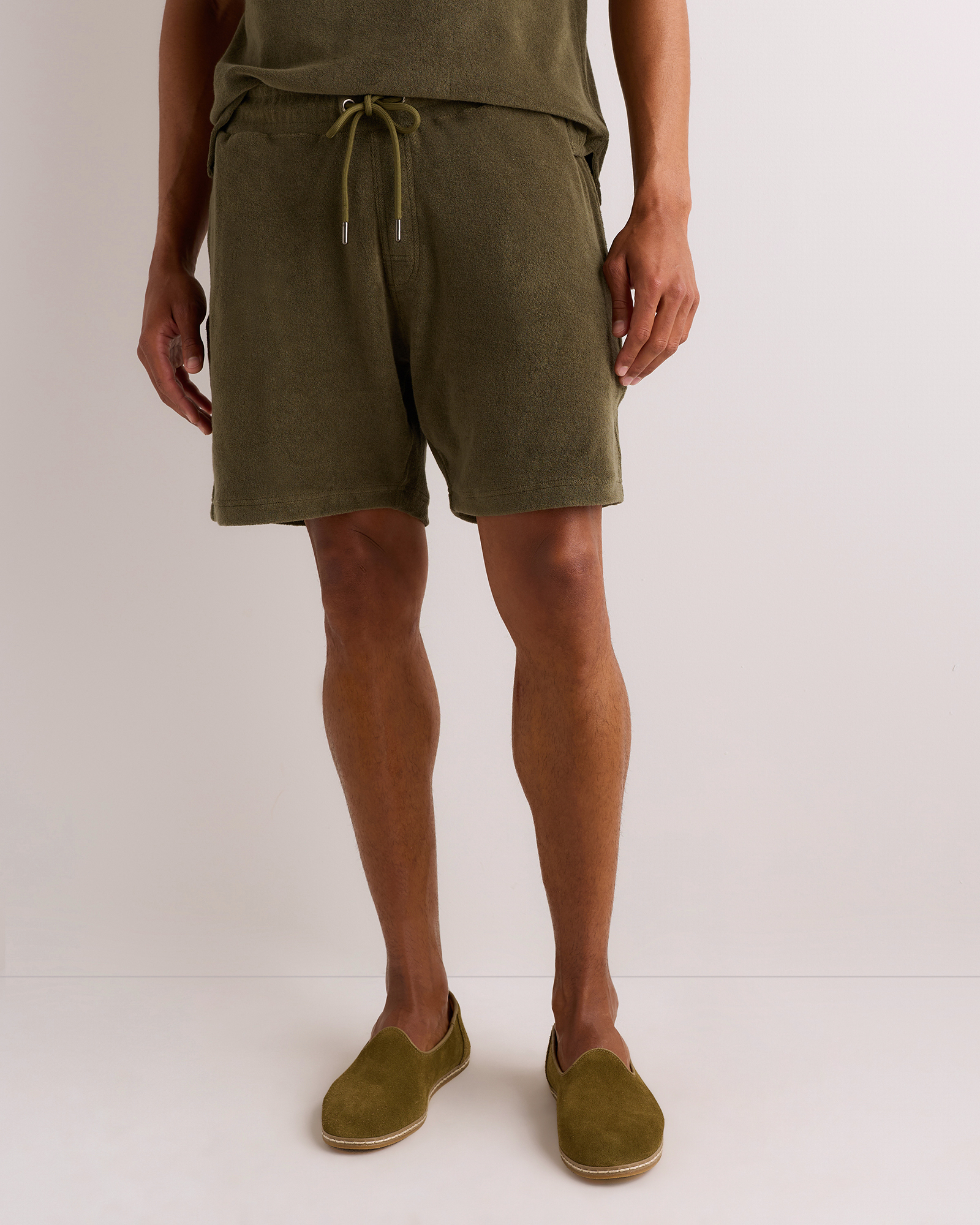 100% Organic Cotton Terry Towel Shorts - 6.5"