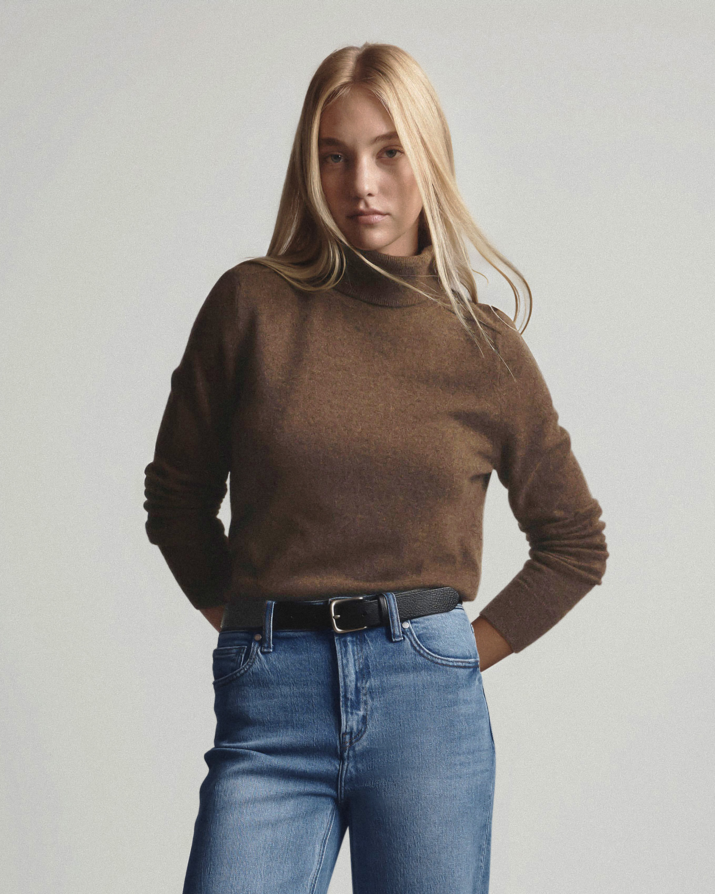 Mongolian Cashmere Turtleneck Sweater