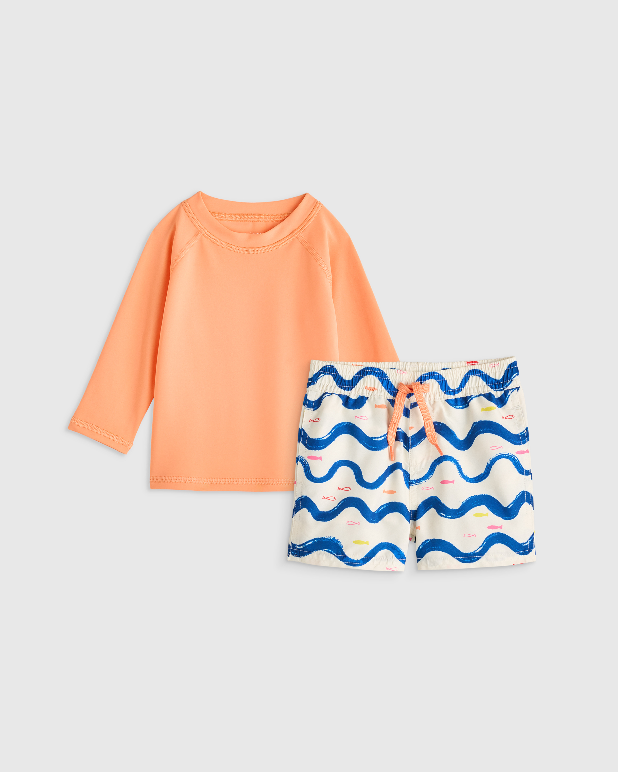 Swim Trunk and Rash Guard Set