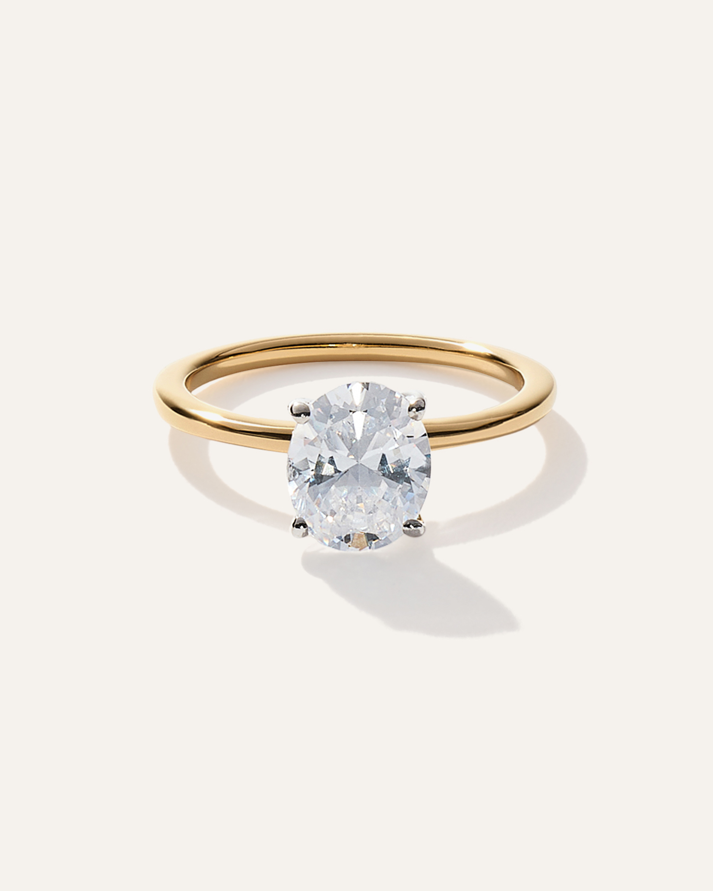 Lab Grown Diamond Oval Petite Classic Engagement Ring - 1.50ct