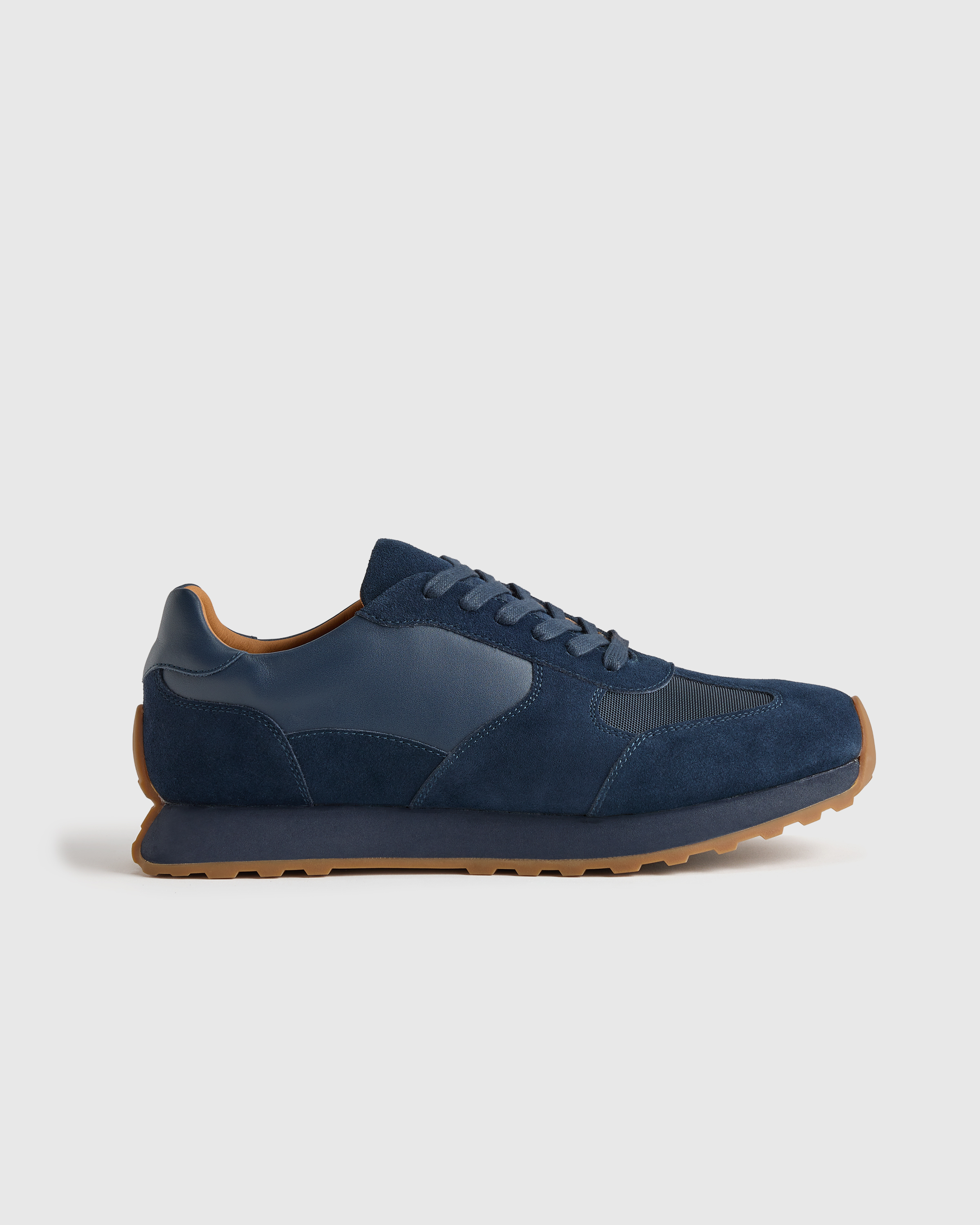 Italian Leather and Suede Retro Runner