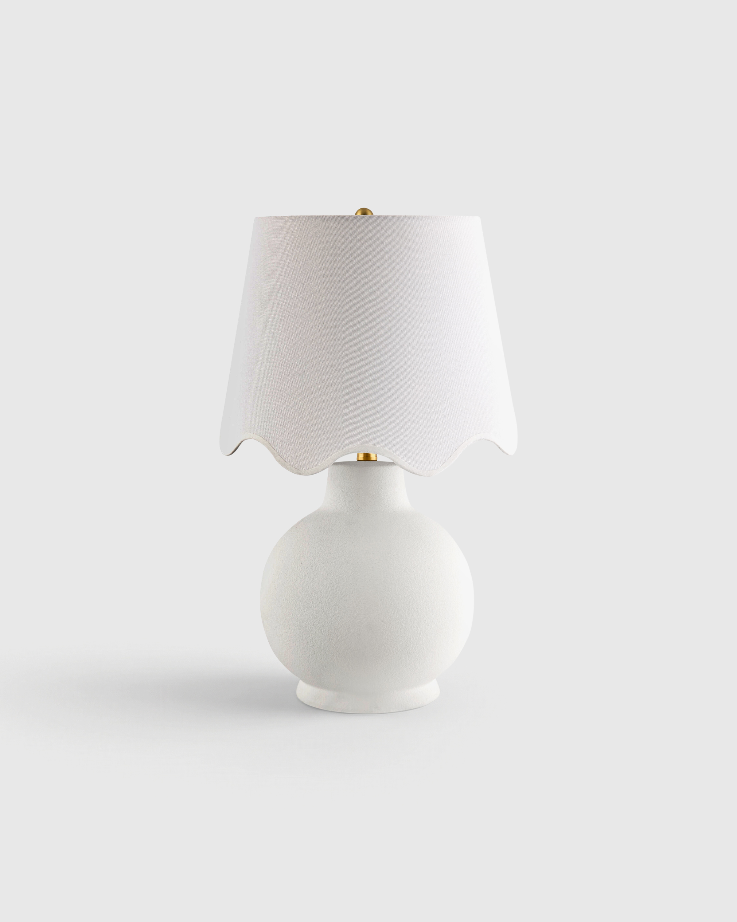 Coastal Ceramic Table Lamp with Scallop Shade
