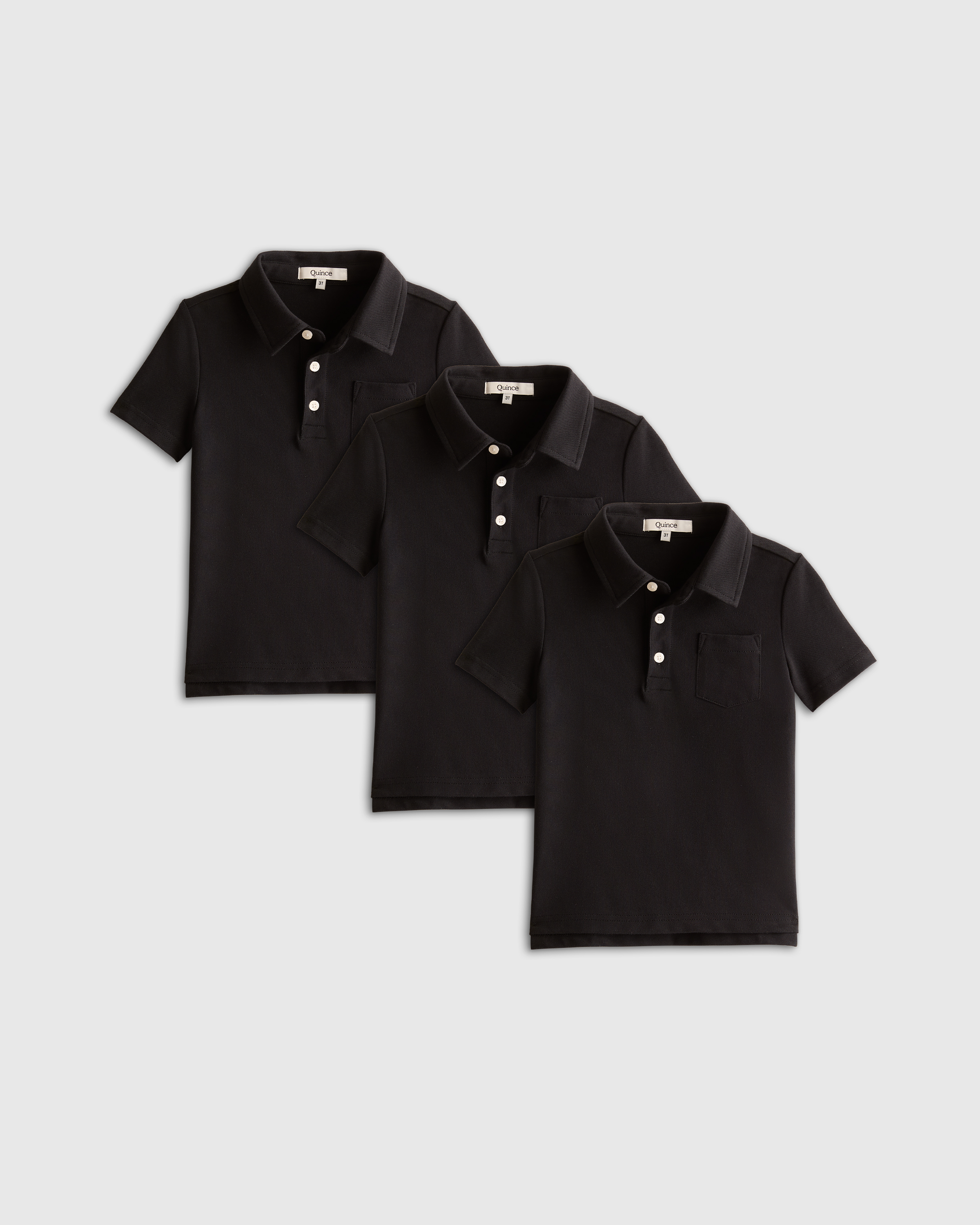 Organic Cotton Short Sleeve Pique Polo 3-Pack