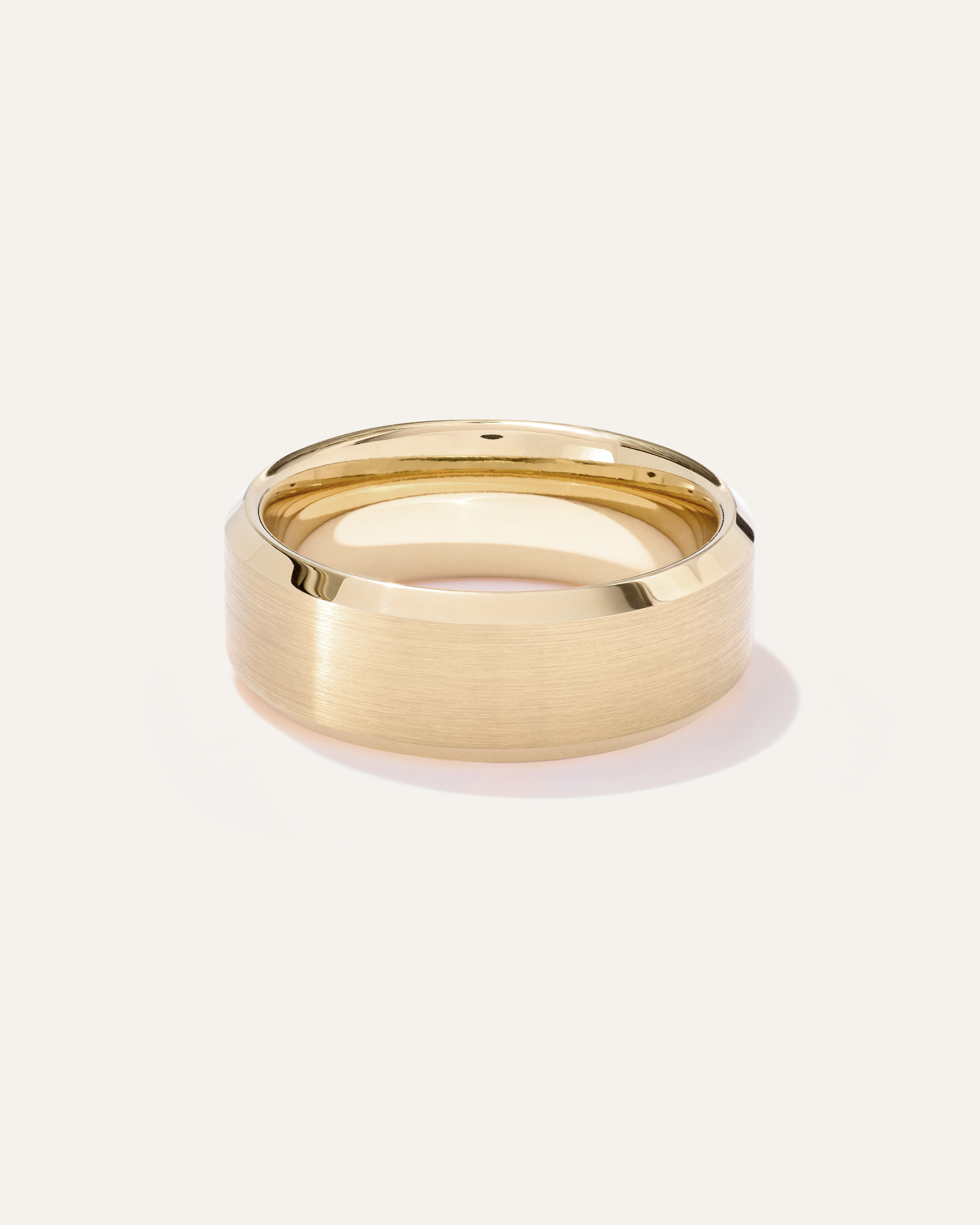 Tungsten Carbide Brushed Beveled Edge Band