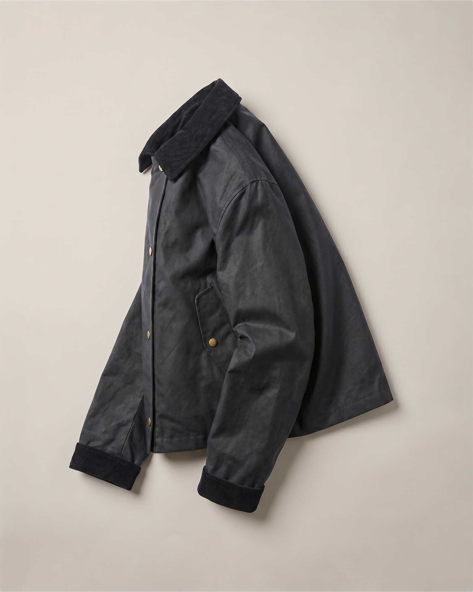Organic Waxed Cotton Cropped Barn Jacket
