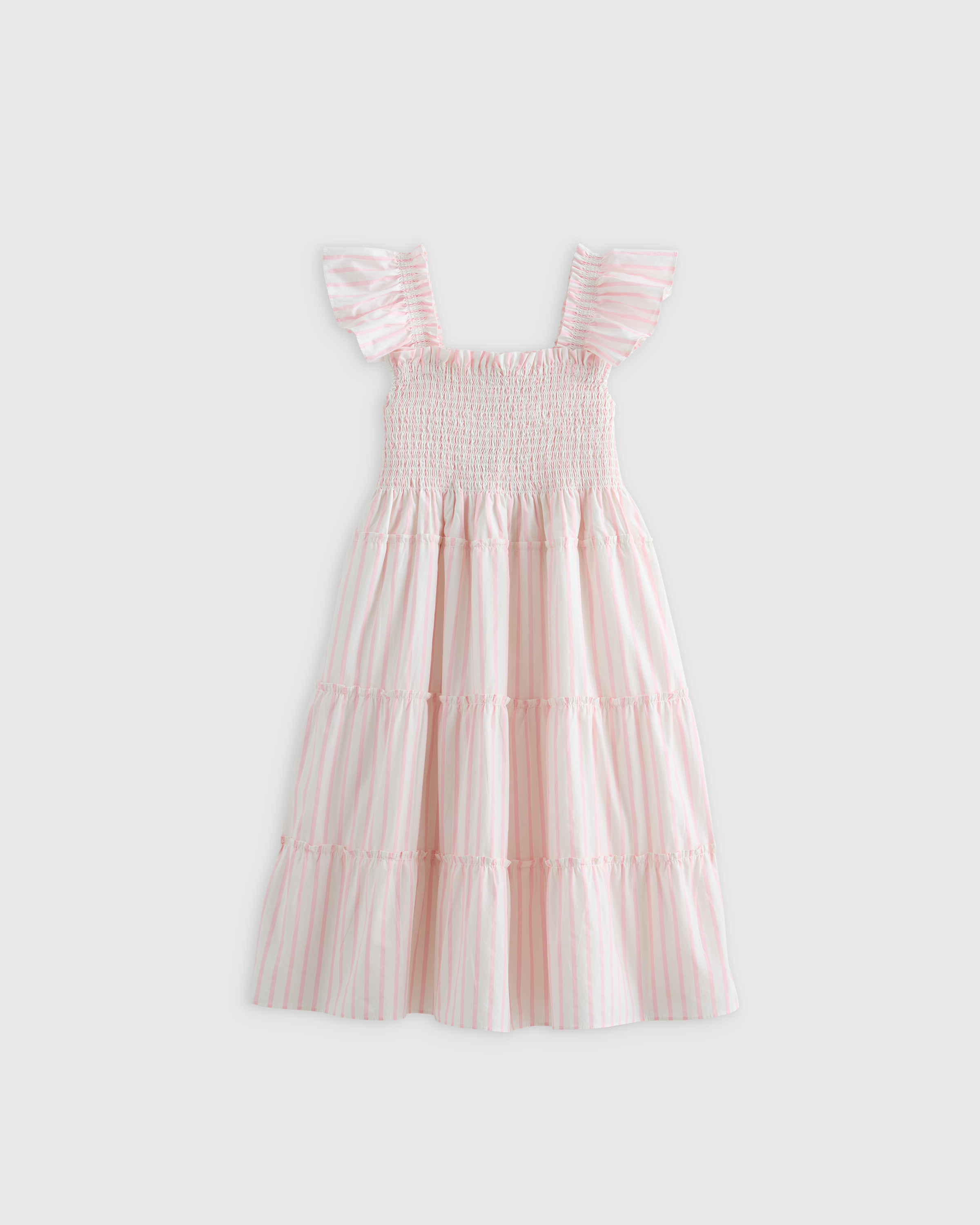 100% Organic Cotton Poplin Smocked Dress