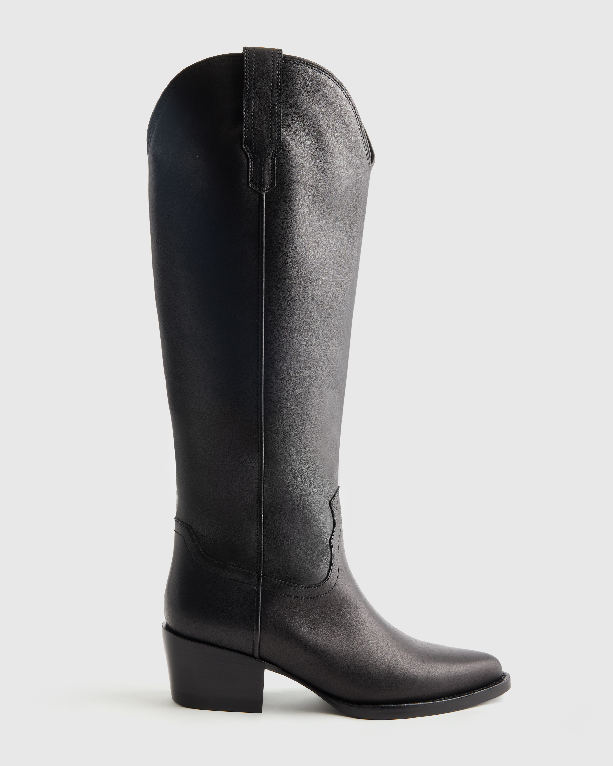Italian Leather Tall Western Boots