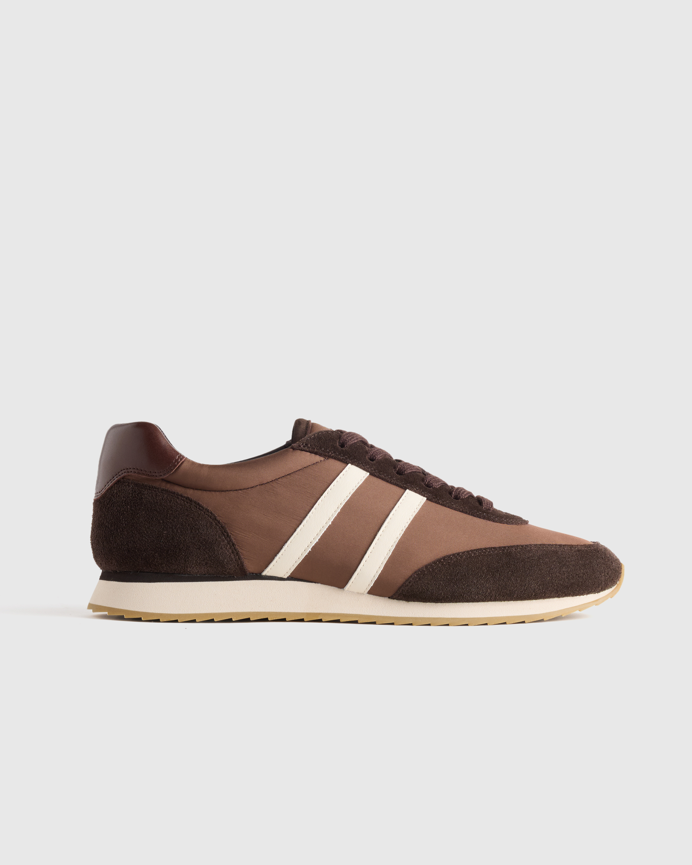 Italian Suede and Re-Nylon Retro Runner