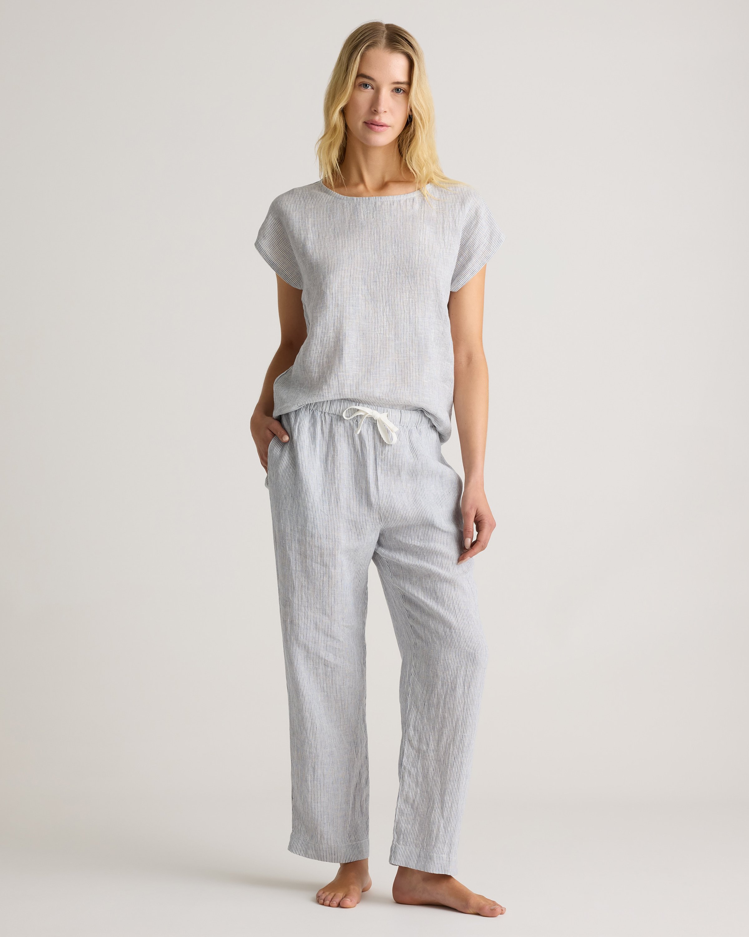 100% European Linen Pajama Set